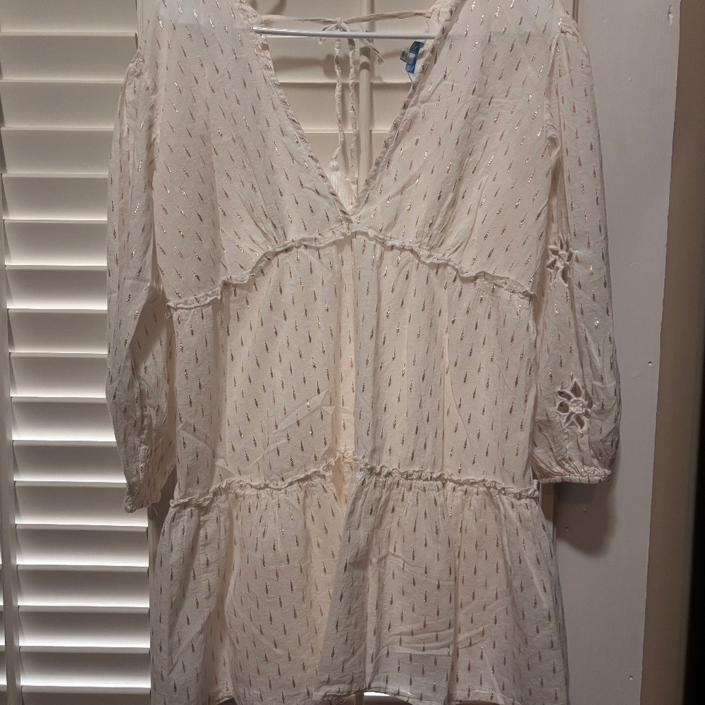 Blue Island cover up size s white gold